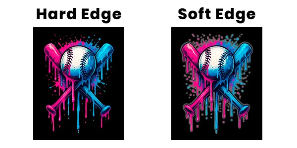 Hard edges print cleaner: DTF artwork example, edges