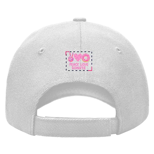 Hats back panel DTF placement reference