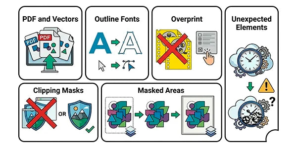 Prep vectors and PDFs: DTF artwork example, vector and pdf